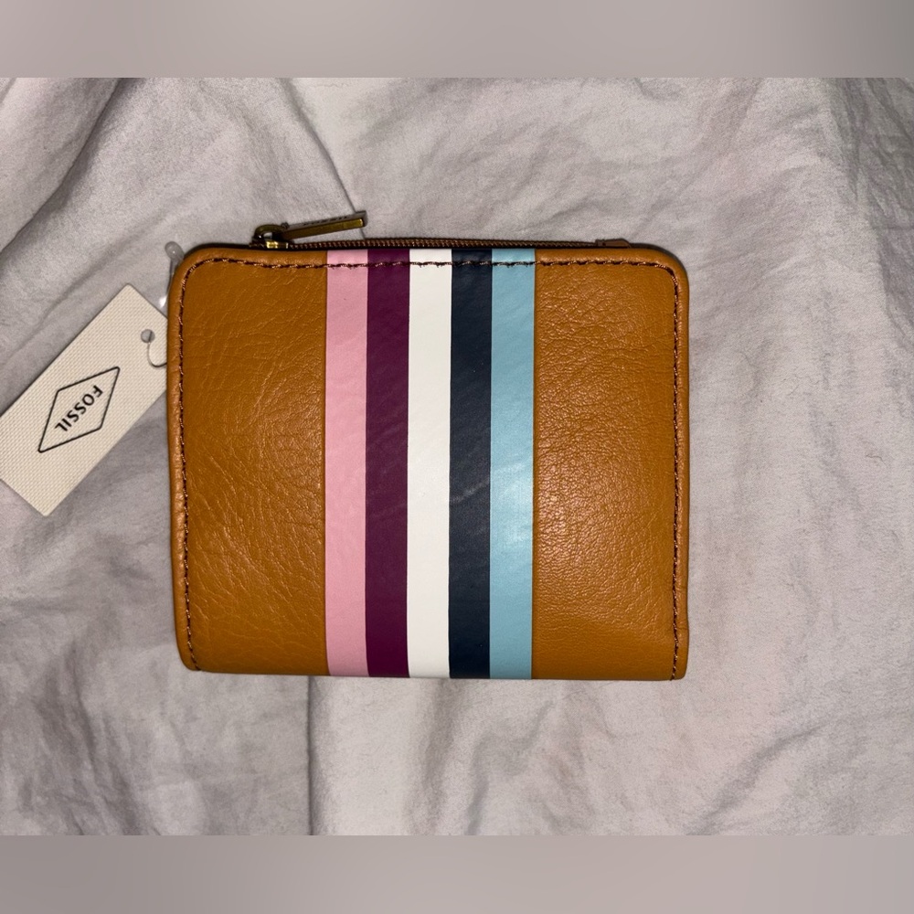 Fossil Kingston satchel sand and matching Fossil Jori bifold sand wallet - Picture 2 of 9